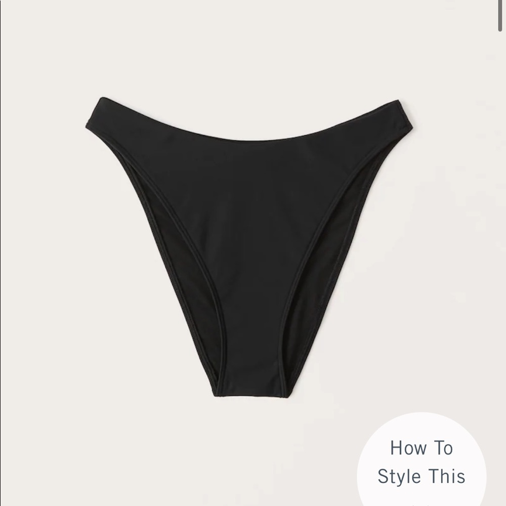 Abercrombie and fitch mid rise high leg moderate swim bottoms